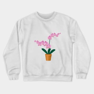 A pink Orchid Crewneck Sweatshirt